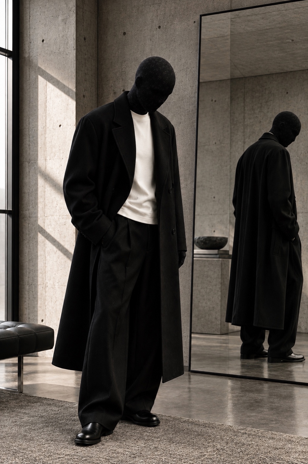 Subject 27 reflected in a mirror, creating a quiet visual handoff in the story.